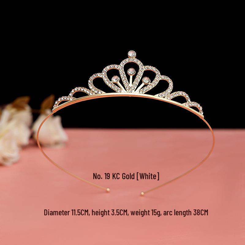 Serre-tête Couronne de Princesse à Strass pour Enfants - Mignon Style Peigne Chat Lapin Incrusté de Diamants pour Filles