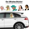1ks 3D samolepka na auto Legrační Celebrity Auto samolepka na zadní okno Samolepka na auto Sillusion pro královnu Alžbětu Pro papeže Františka