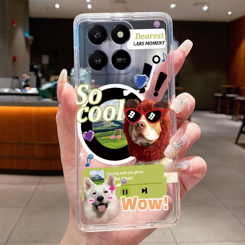 For Honor 400 Smart 5G Case Honor X7d 4G 5G Cover Clear Luxury Fashion Butterfly Flower Soft TPU Silicone Transparent Phone Case