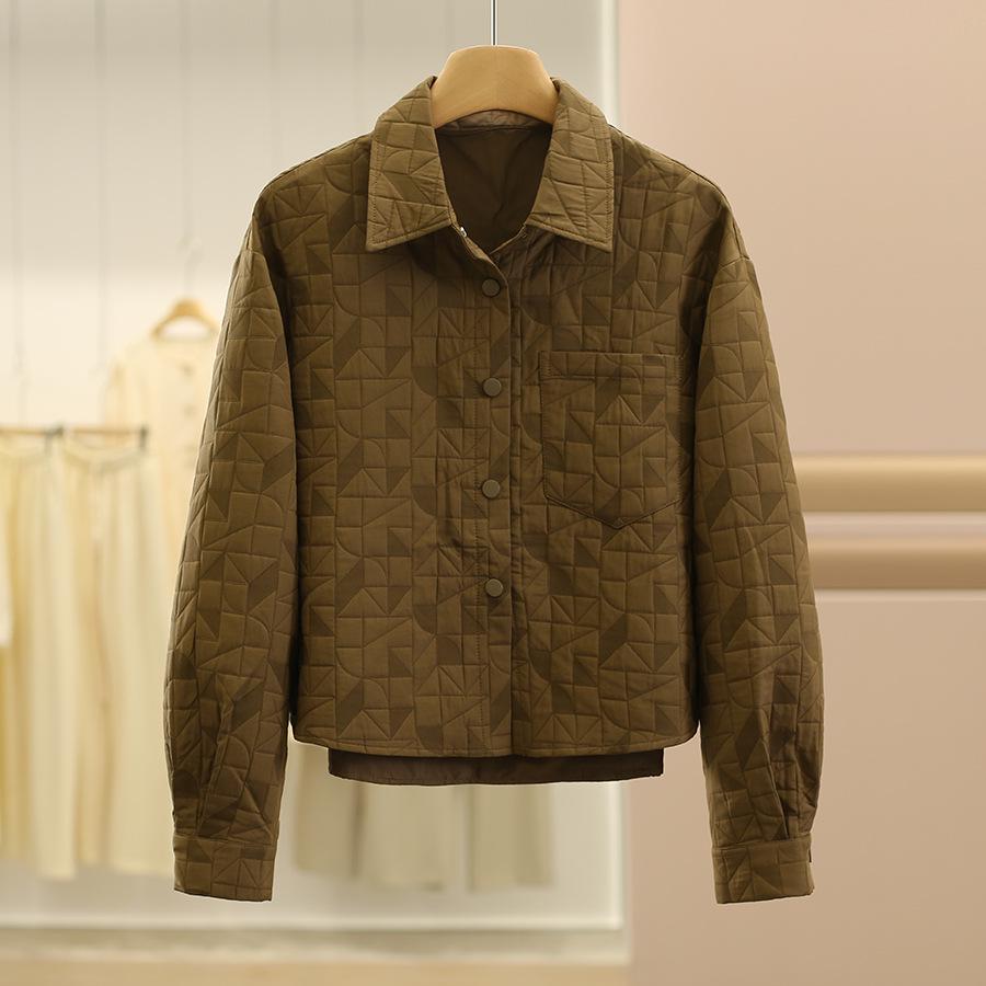 

[MG] Корейский клетчатый приталенный пиджак - Осенний стиль Large кофейный/зелёный