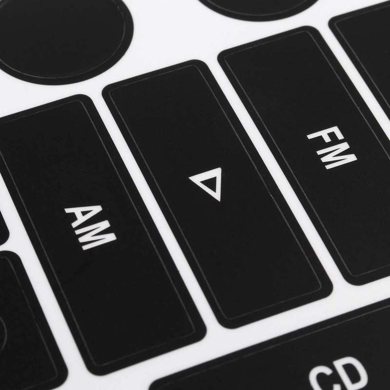 Black Car Radio Button Repair Decals Stickers For VW Golf MK5 & For VW Passat New CD Player Button Repair Sticker Decal