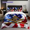 Freedom Faith Unity Bedding (1 * Duvet Cover + 2 * Pillowcase, Without Core) 2D Flat Duvet Cover and Pillowcase Soft and Comfortable Bedding Set