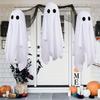 Halloween Seasonal Hanging Figure Set of 3 for Porch and Entryway, Fabric Draped Party Accent for Hallway Display and Seasonal Room Styling