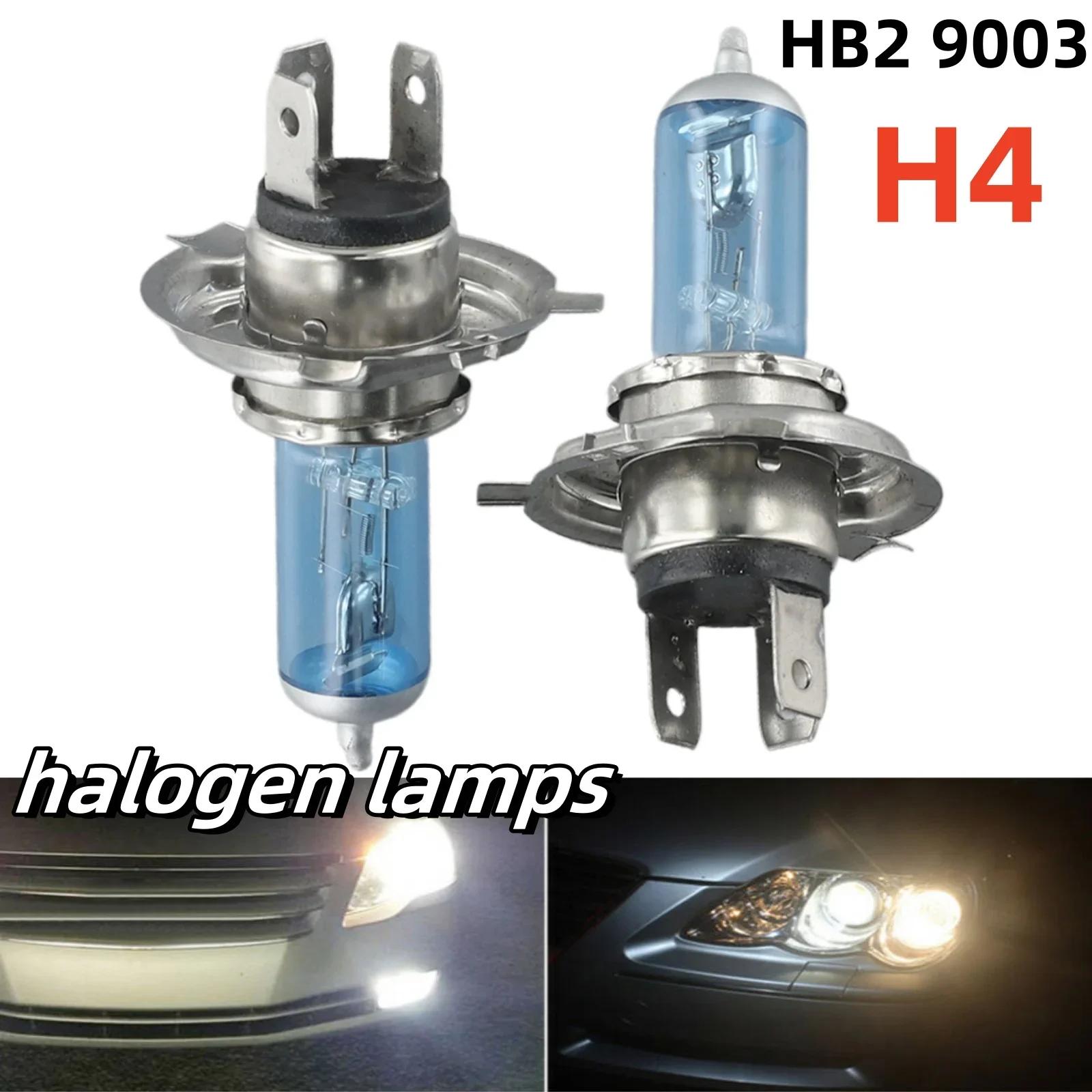 2pcs Car H4 Light DC 12V HB2 9003 Warm White12V 55W 6000K Bright Light Halogen Headlight Bulb Glass Tube Car Accessories China Mainland