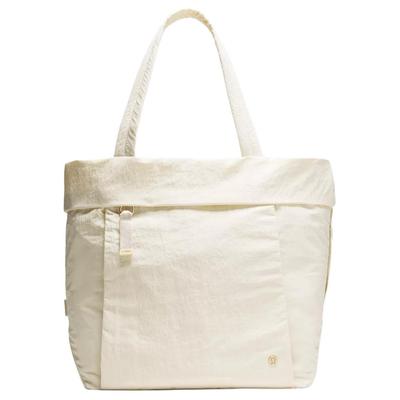 Lululemon On My Level Fashion Velká nylonová taška Tote Unisex taška Tote Světle slonová kost Zlatá LW9FQ6S-042797