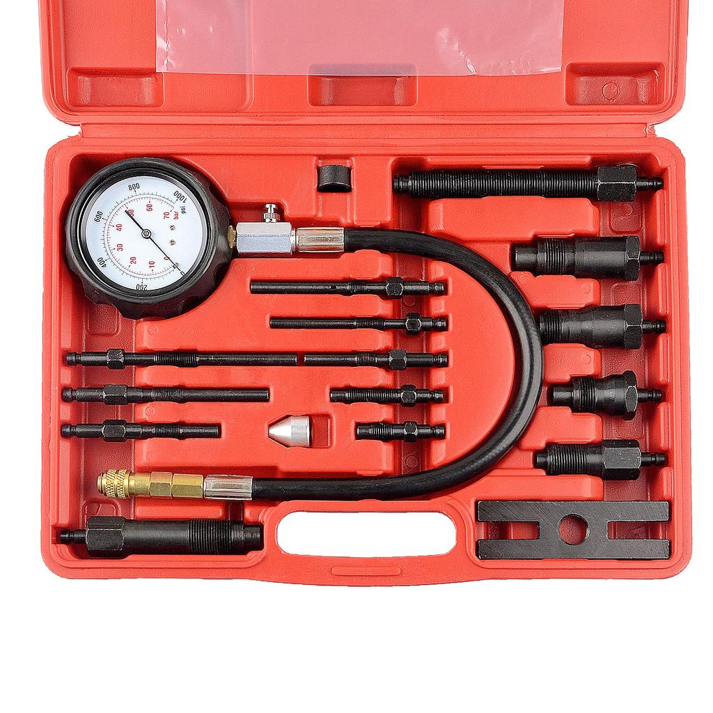 DA YUAN 17-Piece Diesel Engine Compression Tester Kit Tool Set for Automotive Compressors