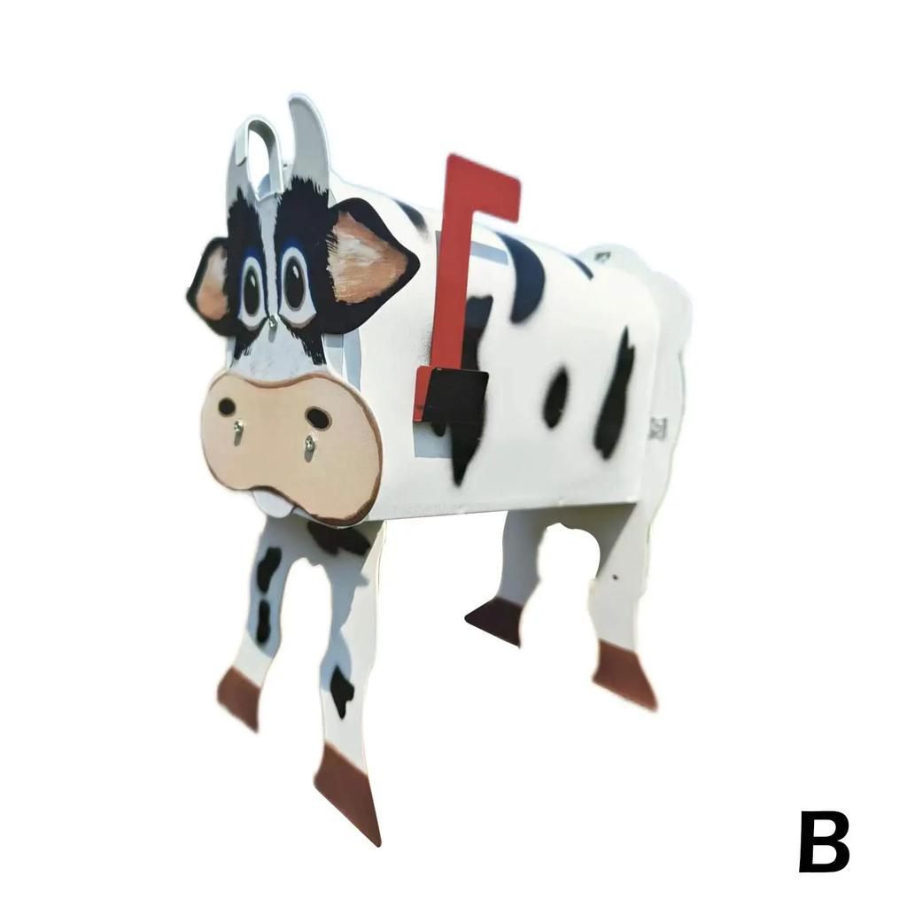 Unique Chicken Cow Horse Mailbox Metal Wall Mounted Post Garden Animal Mailboxes Crafts Outside Box Decoration Farm Weather I1H3