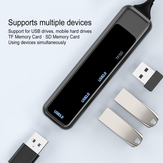 Portable USB Hub High Speed Transmission Adapter 5-in-1 Docking Station USB Type-C to