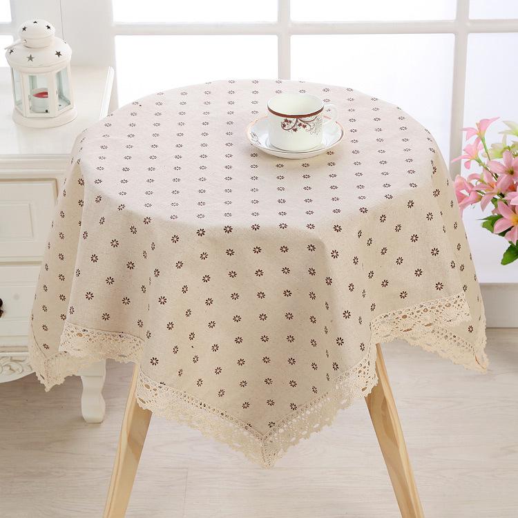 Table Cover Tablecloth with Tassel Wrinkle Free Anti-Fading Washable Dust-Proof for Kitchen Dining Party Desktop Decoration