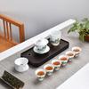 Jinge Dehua White Porcelain Gongfu Tea Set, Qianli Jiangshan Design