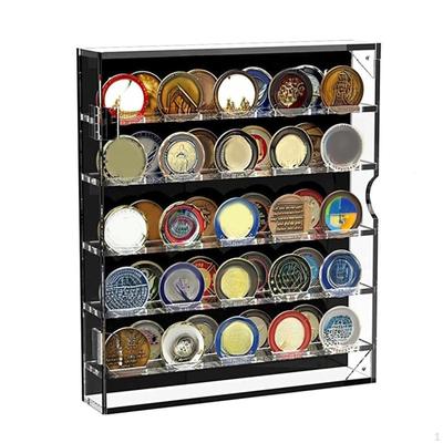 Challenge Specie Display Case Acrylic Holder Box Transparent Cover Medal Shadow