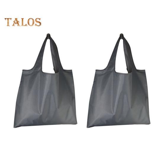 

Складна сумка для покупок, 2 шт., великої ємності, вантажопідйомності 25 кг, одноколірна багатоцільова багаторазова багаторазова сумка для продуктових сумок. сірий