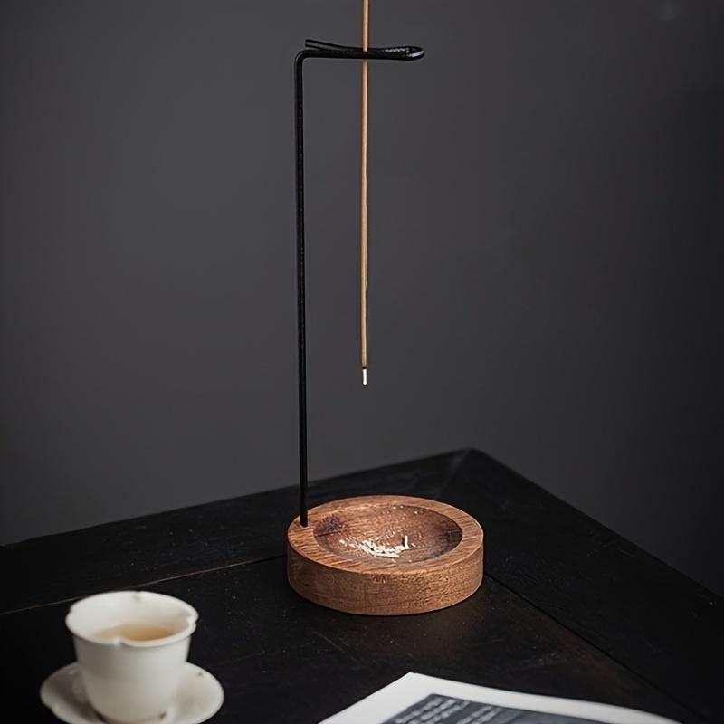 Zen-Inspired Wooden Incense Holder with Ash Catcher - Ideal for Meditation & Home Decor