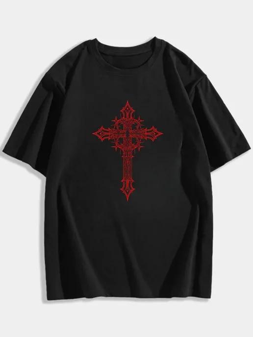 Oversized T-shirt with Y2K print S