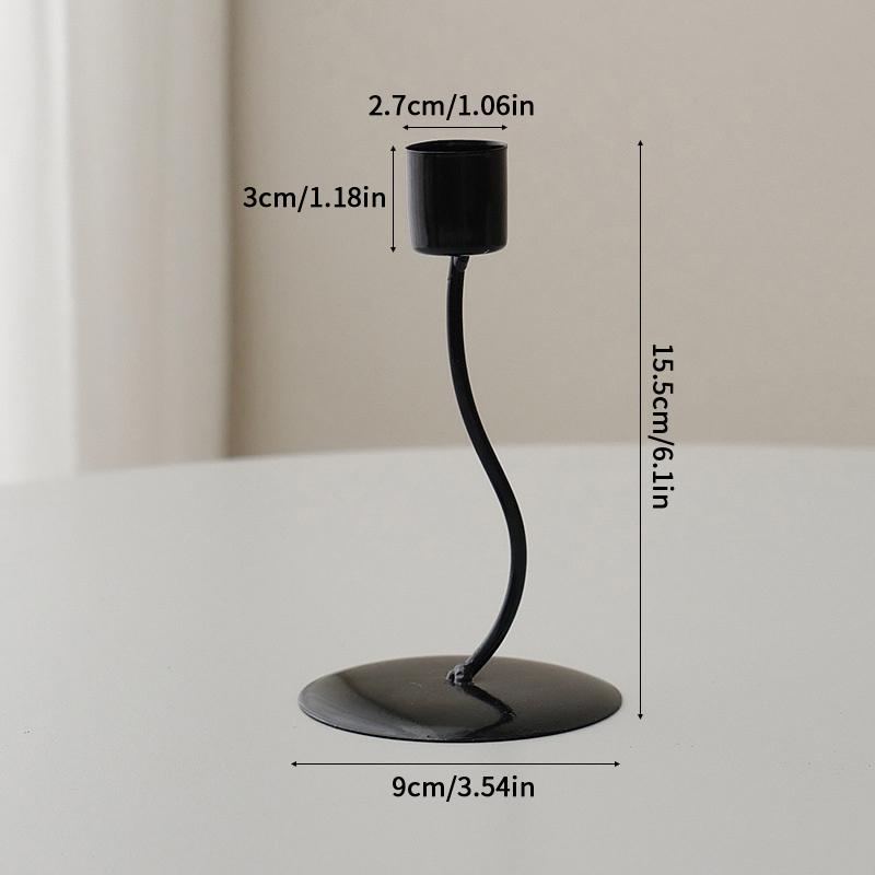 Minimalist Vintage Elegant Style Iron Candle Holders Candlestick Fashion Wedding Table Candle Stand Exquisite Candlestick Table