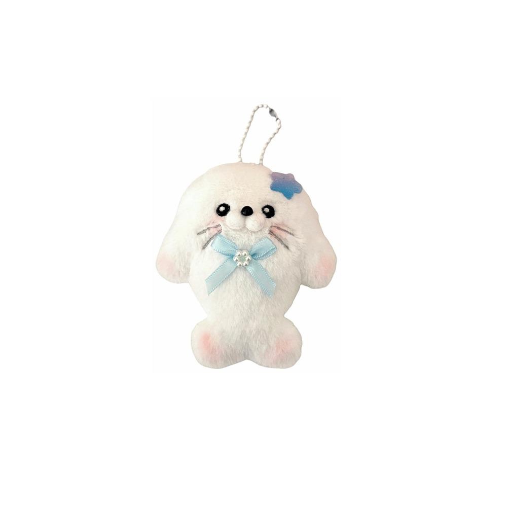Pendentif phoque en peluche kawaii, porte-clés phoque doux et duveteux, cadeau de Noël