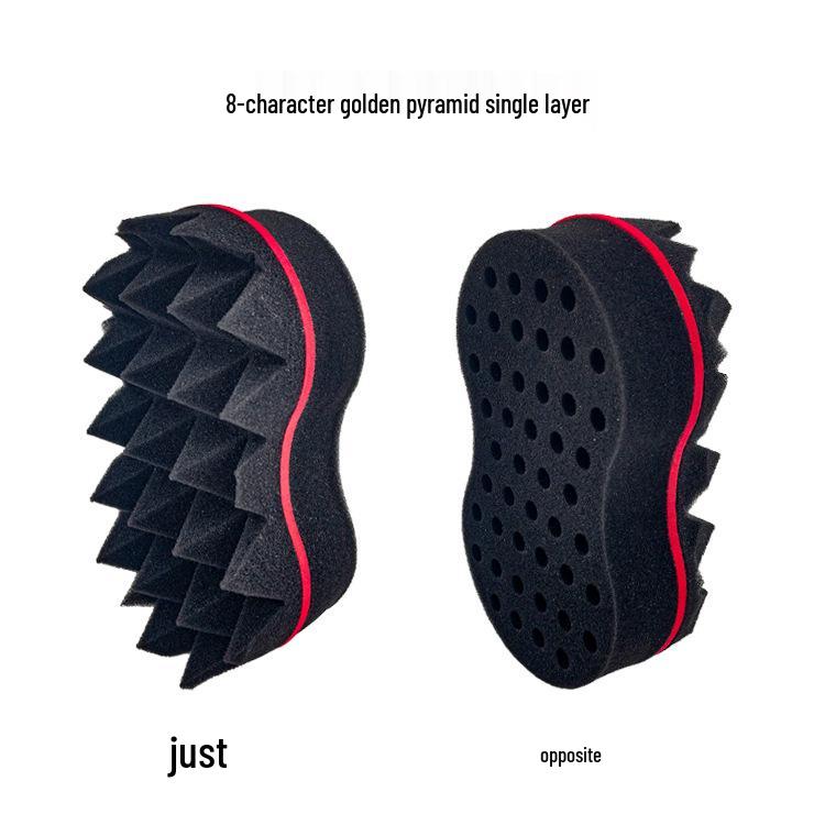 Oval Curling Sponge Roll Brush for Messy or Short Hair