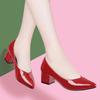 Fashion Women's Shoes Chunky Heels Ladies Pumps Block Heel with Medium Pointed Toe Moccasins Non Slip on Quick Delivery Luxury Brand 39
