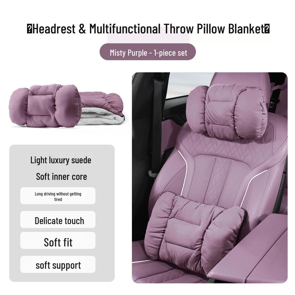 Flannel Lumbar Support Car Seat Pillow