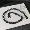Trendy Punk Hip-Hop Leather Belt Waist Chain for Men And Women Silver Metal Pants Chain Accessory for Jeans
