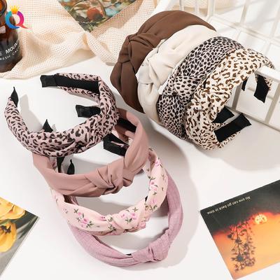Women's Vintage Hair Band Headband Women's Elastic Knot Hair Band Wide Headband with Twisted Fabric Turban Knitted Headbands