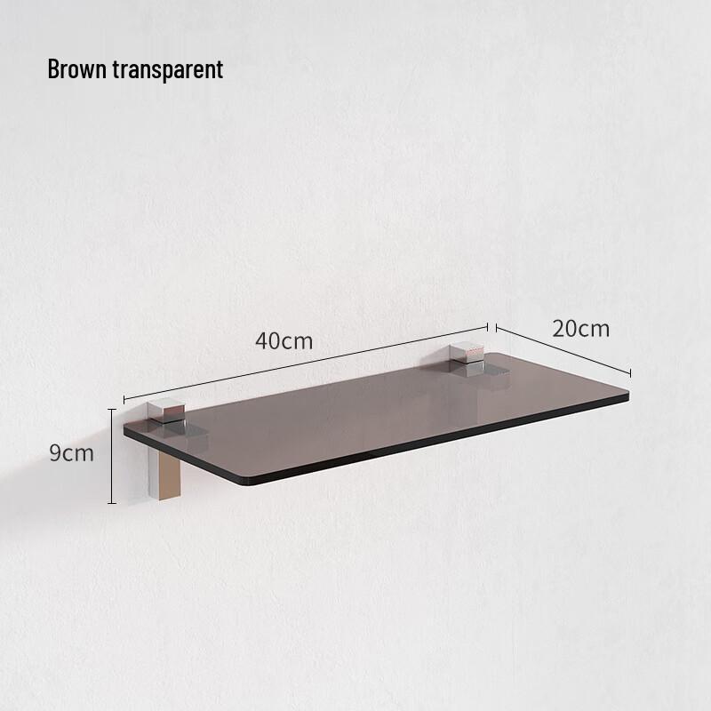Wutuo Transparent Wall Shelf with F-type Brackets