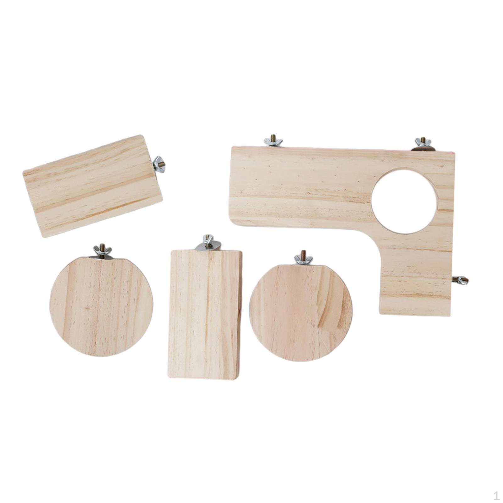 Chinchilla Cage Wooden Board, Hamster Jumping Accessories Ledges, Dwarf Platform Set