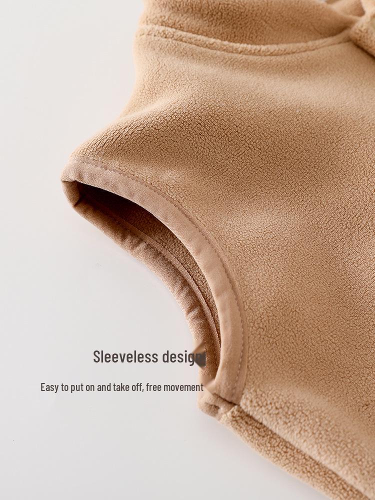 Gesteppte Samtweste für Babys und Kleinkinder - Ärmellose Jacke für Babyjungen und -mädchen (Herbst Winter)