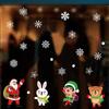 Decalcomanie per finestre di Natale Adesivi con fiocchi di neve di Babbo Natale Decalcomanie da muro invernali per camerette per bambini Decorazioni per finestre di Natale di Capodanno