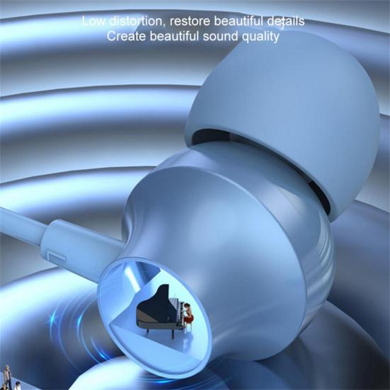 Wired Earphone Type-C Charging HD-calling Stereo Surround Music Listening Intelligent Noise Reduction Wired Headset Audio Accessories