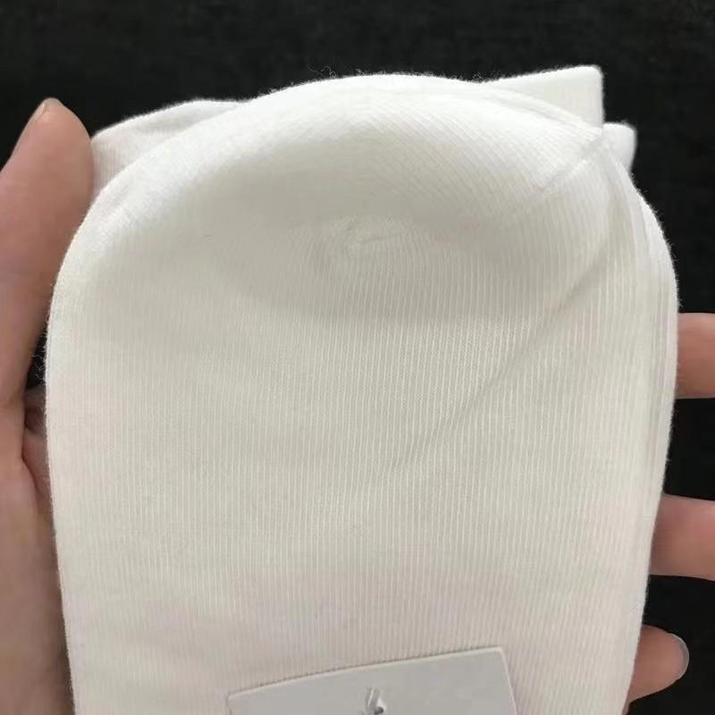 Black And White Socks Women'S Medium Tube Socks Students Solid Color Stacking Socks Japanese Pure Cotton Black Stockings