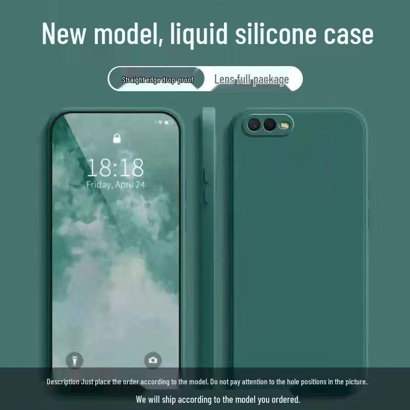 OPPO R15x Anti-drop Straight Edge Soft Case - Solid Color with Rubik's Cube Design, Full Coverage.