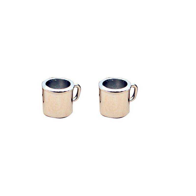 

2PCS-10PCS Mini Alloy Cup Metal Coffee Cup Simulation Miniature Mini Kitchen Scene Ornaments Home Decor Scale Decoration