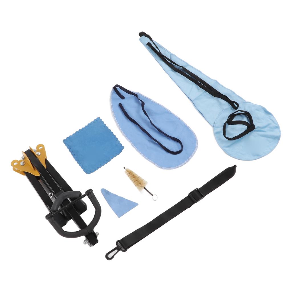 Alto Sax Stand Set Metal Holder Rack Saxophone Cleaning Kit Portable Saxophones Accessories