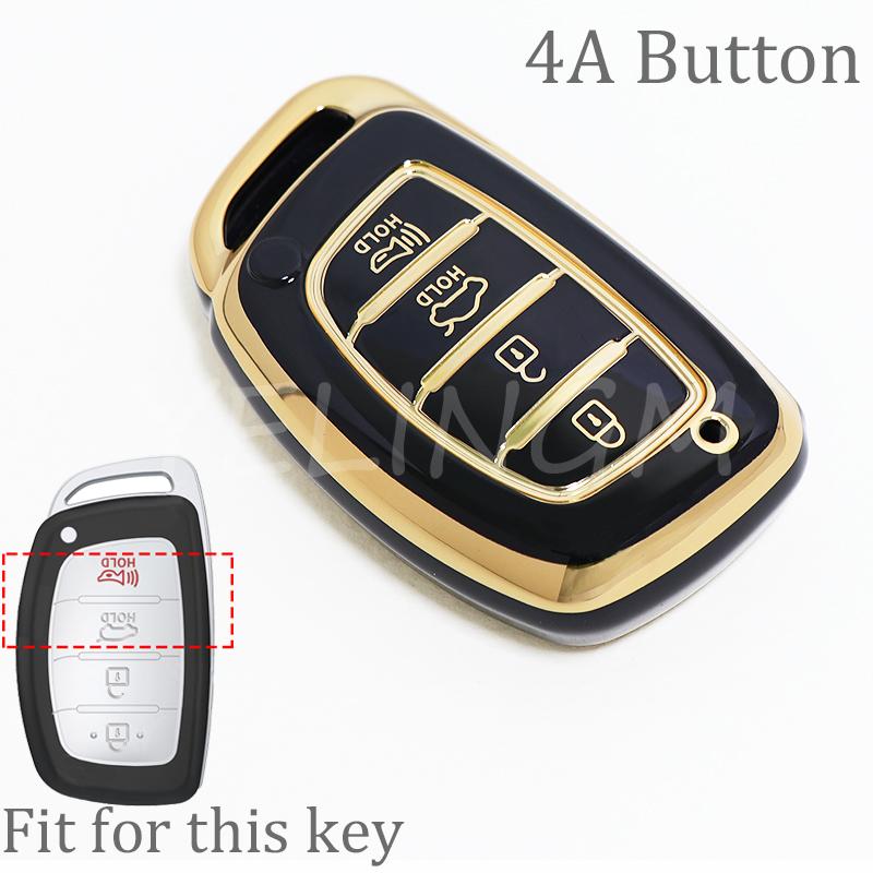 4 Buttoncar Key Case Cover For Hyundai Ix25 Ix35 Ix45 Tucson Sonata Rena Creta Verna Solaris Mistra Elantra Accent