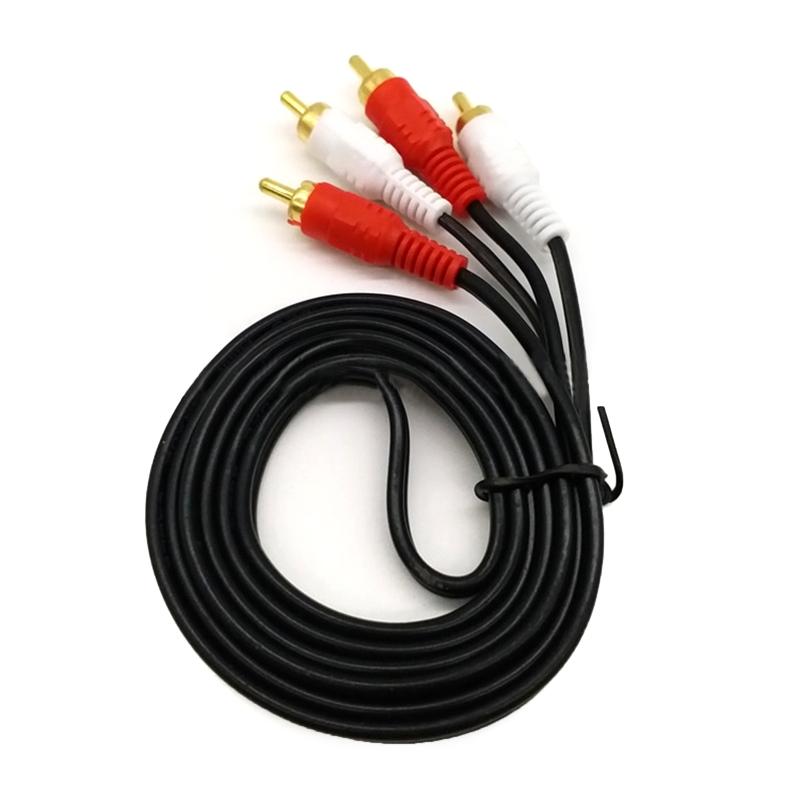 2RCA Male To 2 RCA Male Connector Music Stereo Adapter Cable Audio AUX Line for TV Sound Speakers Laptop Amplifier
