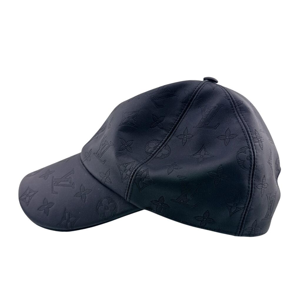 LOUIS VUITTON M76985 leather monogram shadow cap black leather Used