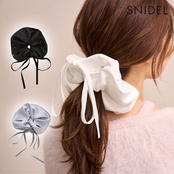 SNIDEL Accessories 25 Fall/Winter Scrunchie with Velor Ribbon Hair Accessories Accessories Gift swgg255643