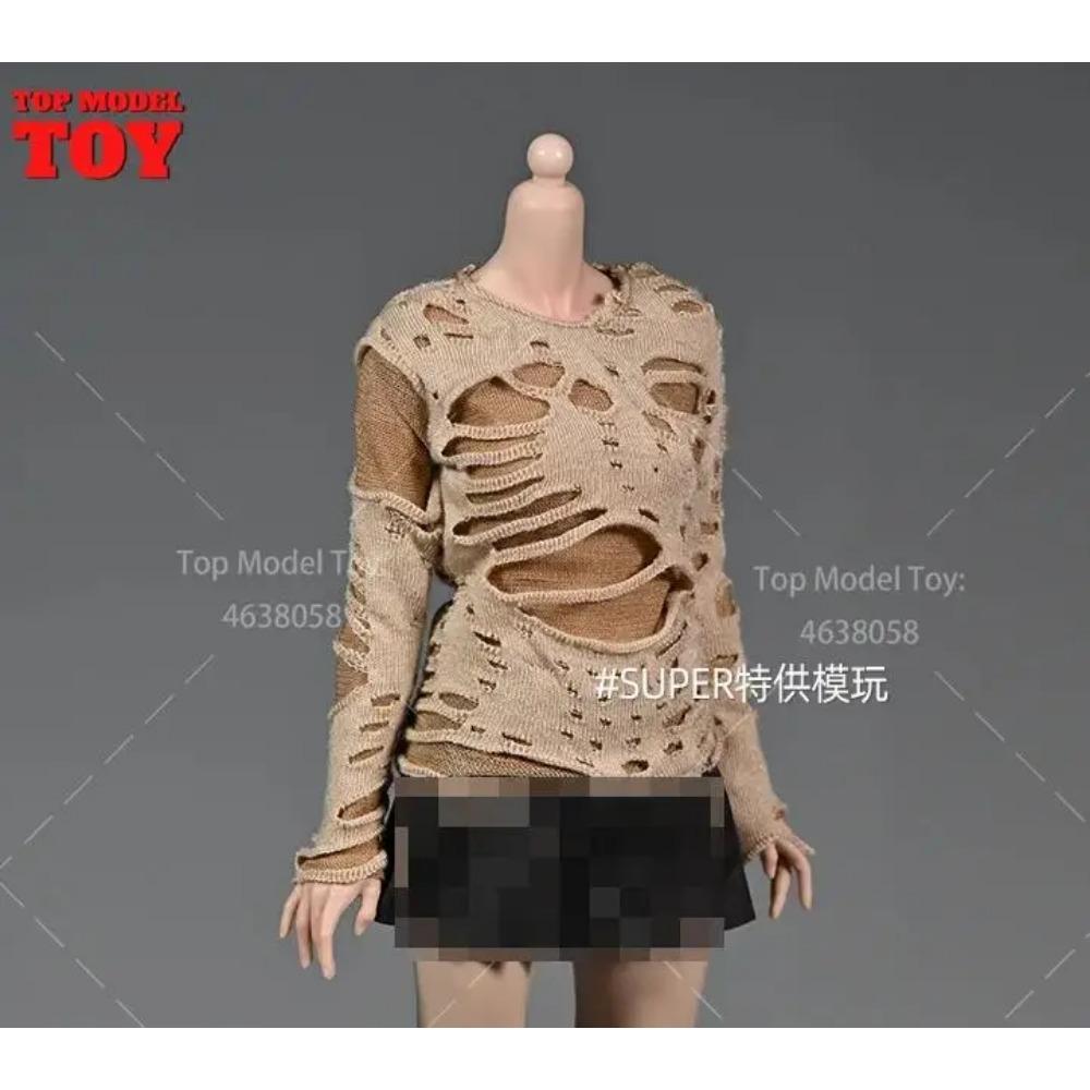 1/6 Roztrhané tričko Džínové šortky Kalhoty Vesta Kryt nohou Oblečení Modelová postava 12'' TBL JO Worldbox Akční figurka ženského vojáka Tělo