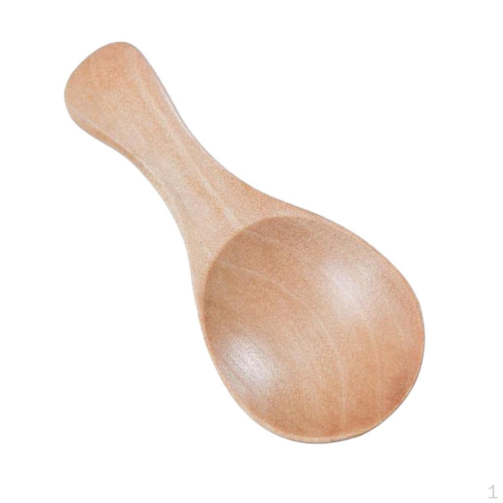 

Wooden Scoop for Soups, Condiment , Porridge Seasoning Spoon Natural Wood Color