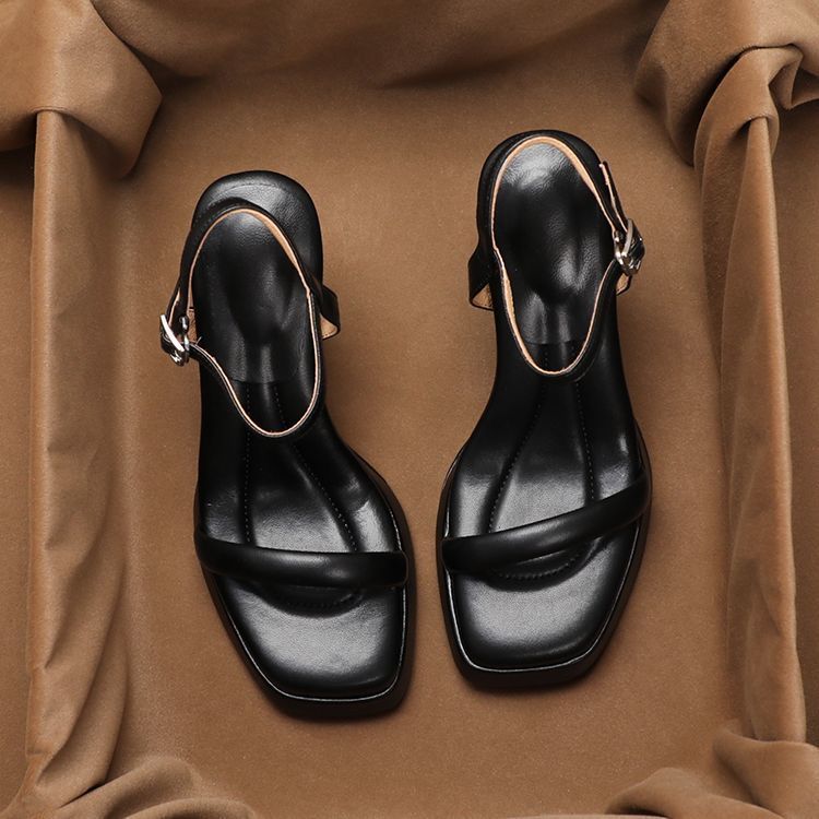 French word with sandals female summer 2025 new temperament fairy style sexy open toe thin fashion high heels