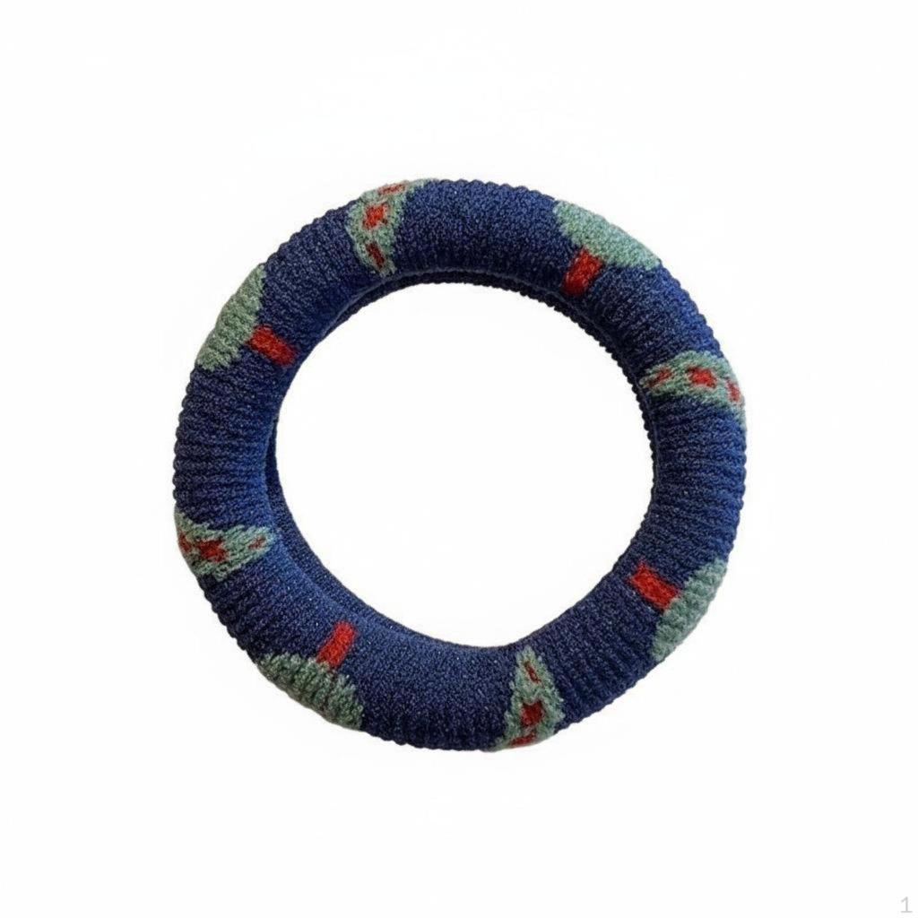 Knitted Bracelet Protector AntiCollision Woven Wristband High Thick Textile Hair Elastic for Women,
