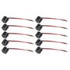 10 Stück Aktive Piezoelektrische Summer mit Kabelanschluss Beeper 12V für Motorradsignal mit Empfindlichem Auslöser und ABS-Material