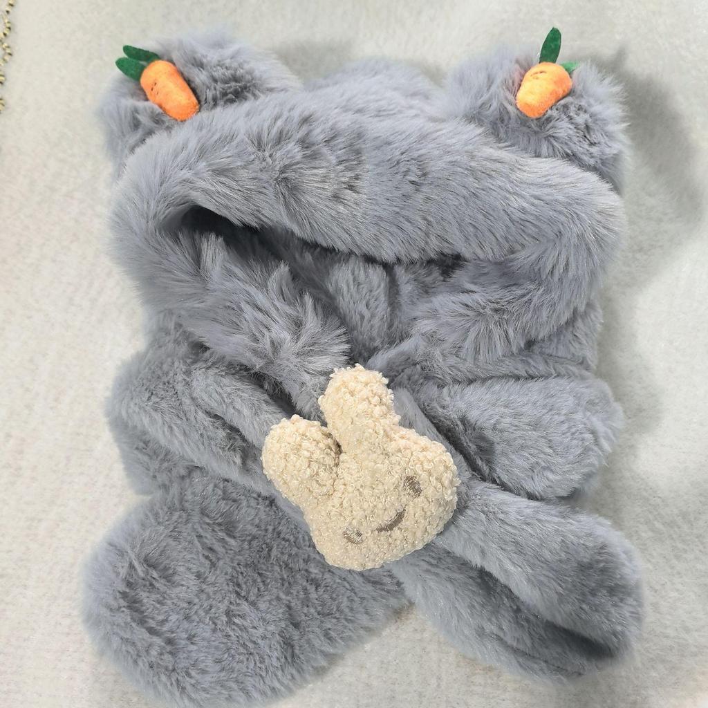 Cozy Velvet Winter Hat & Scarf Set for Kids - Cute Ear Protection for Boys & Girls