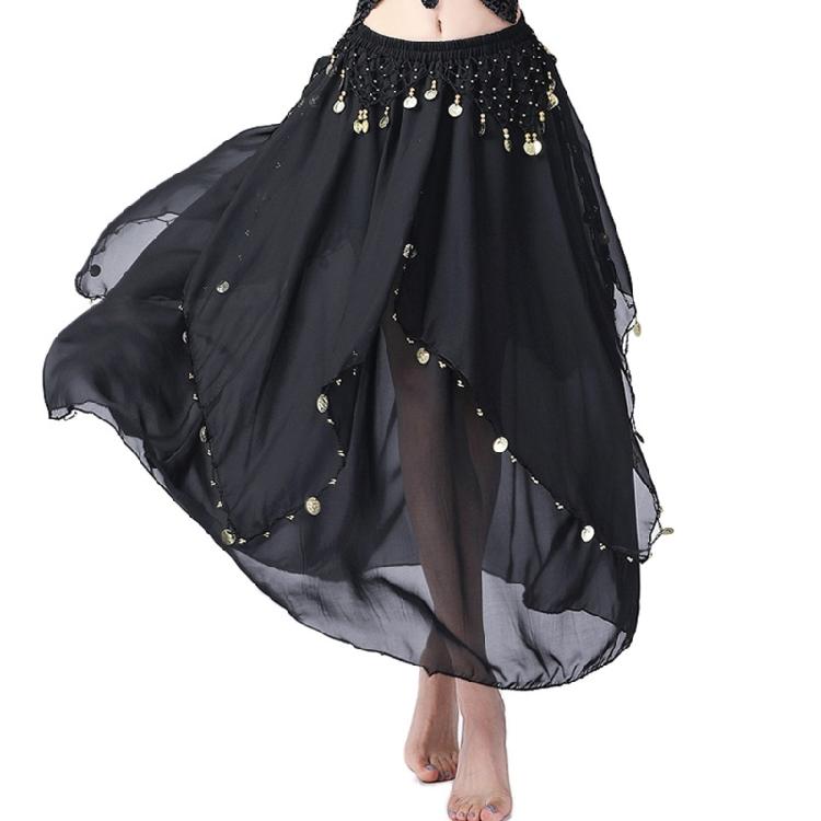 Colorful Middle Eastern Style Dance Skirt Soft Polyester Textile And Elasticized Fit Belly Dance Skirt for Women Girls