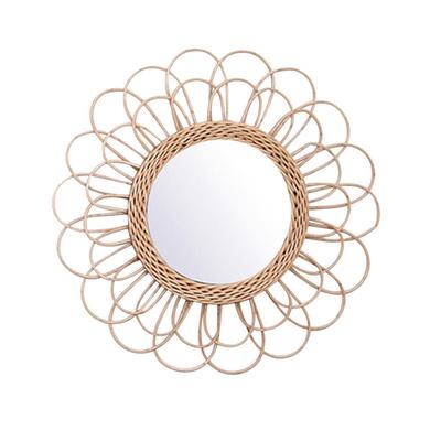 Rattan Dressing Mirror Innovative Art Deco Round Living Dressing Mirror Innovative Art Deco
