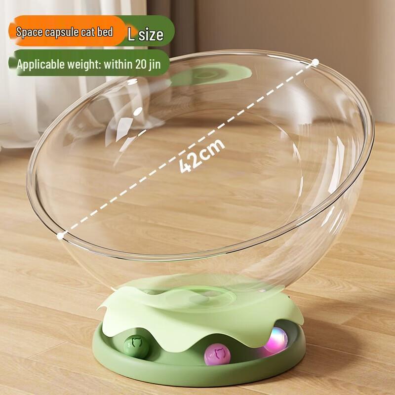 Space Capsule Interactive Cat Turntable Toy