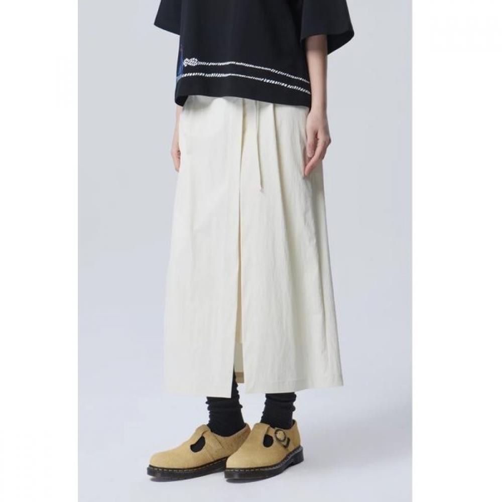 Benetton Pintuck Wrap Layered Skirt Bask03611 BG (beige)/42