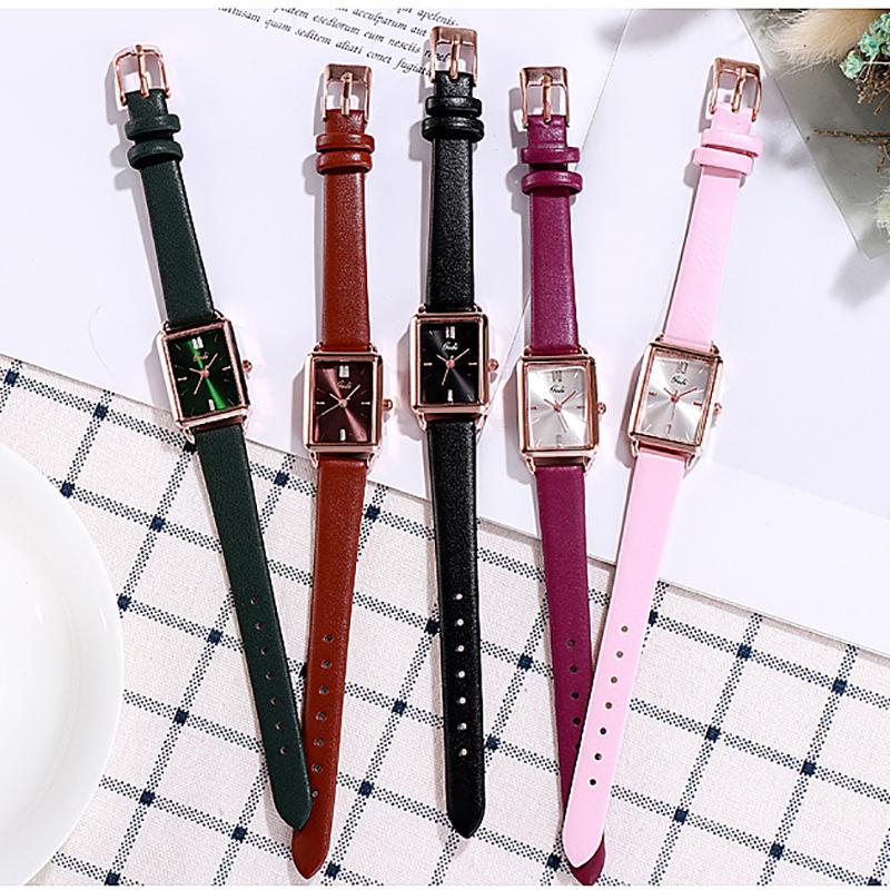 Retro Square Watch Women'S Watch Fashionable And Simple Student Watch Fresh And Versatile Waterproof Quartz Watch