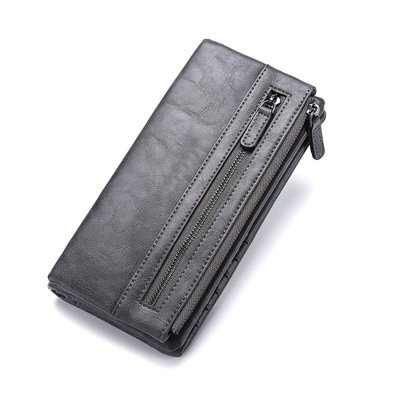 SOUTH GOOSE Men Long Wallet Classical PU Leather Clutch Wallets Male Business Money Purse ID Card Holder Large Travel Wallets